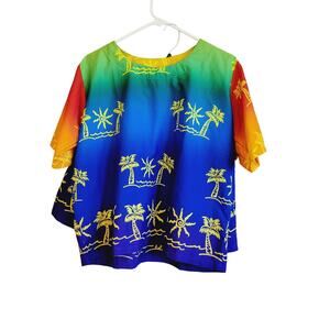 Vintage Rima Tropical Palm Print Set - Hawaiian Style